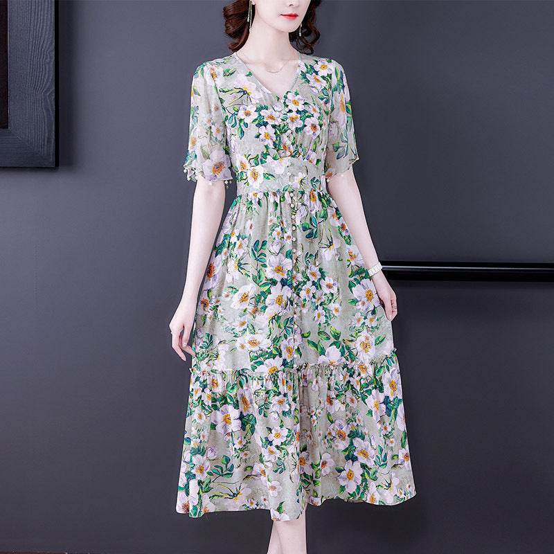 Robe en Soie Femme Été Haut de Gamme - Allomarc.com