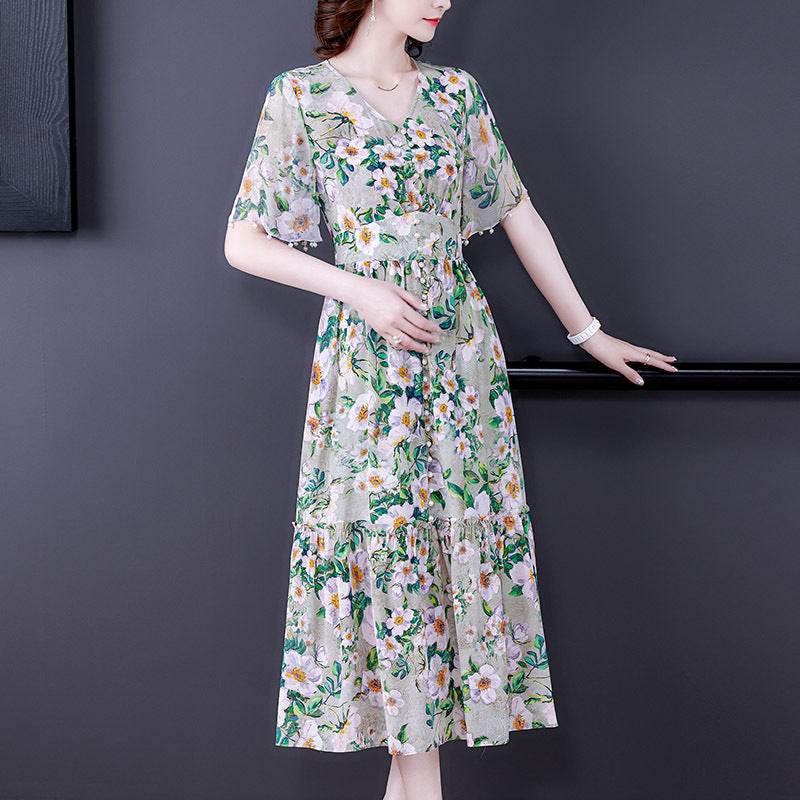 Robe en Soie Femme Été Haut de Gamme - Allomarc.com