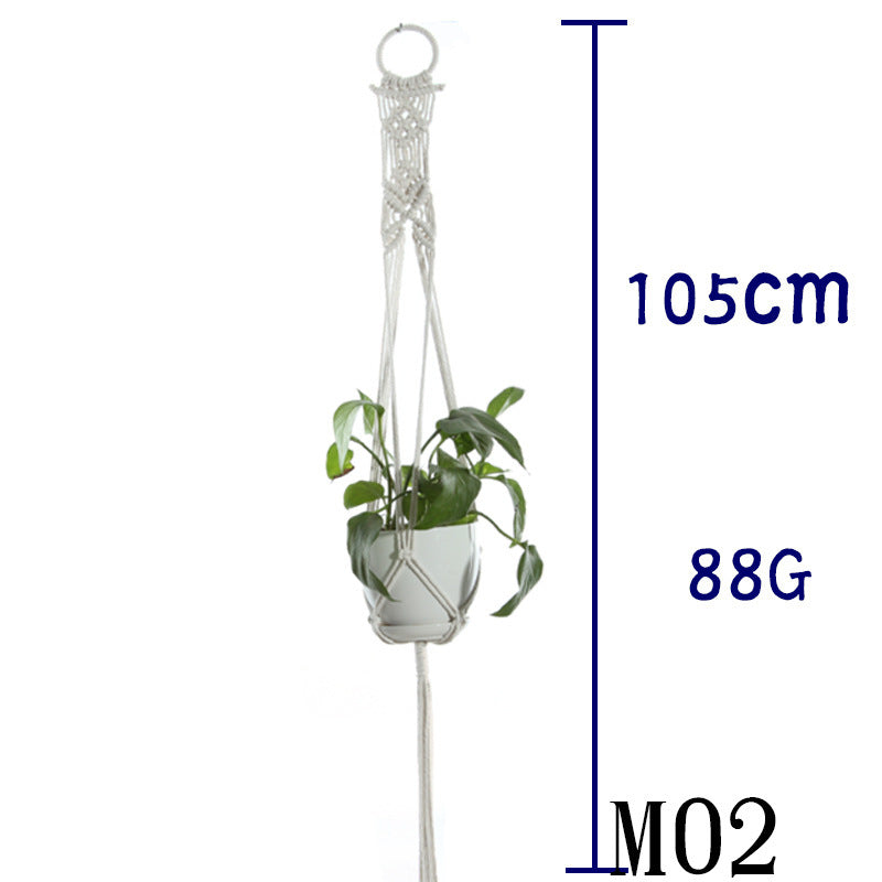 Suspension de Plantes en Coton Beige