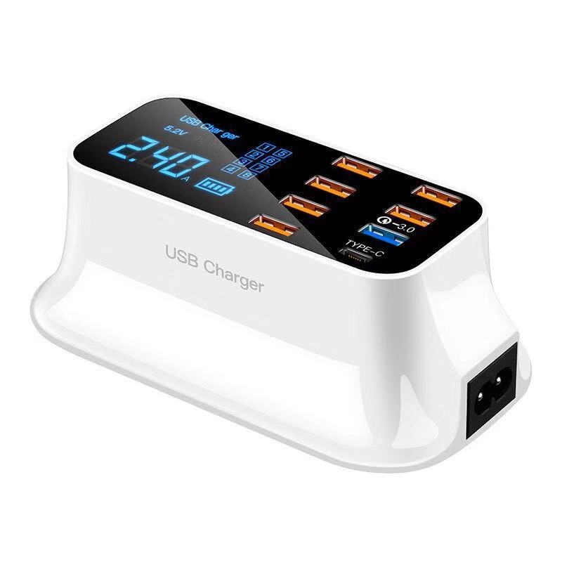 Station de Chargement USB Intelligent Quick Charge 3.0 à 8 Ports