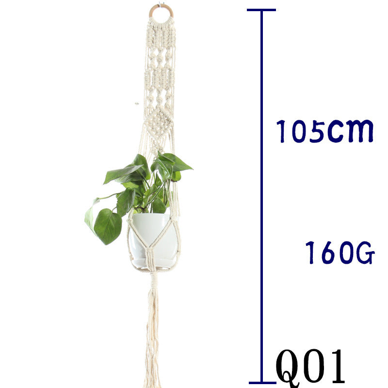 Suspension de Plantes en Coton Beige