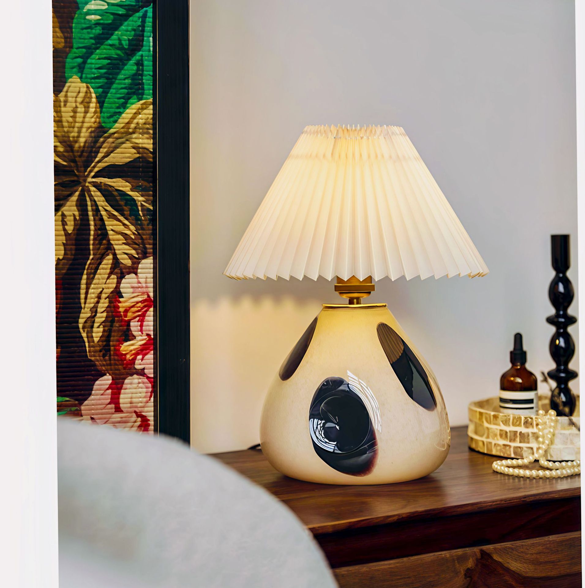 Lampe de Table Dimmable en Céramique Nordic pour Chambre