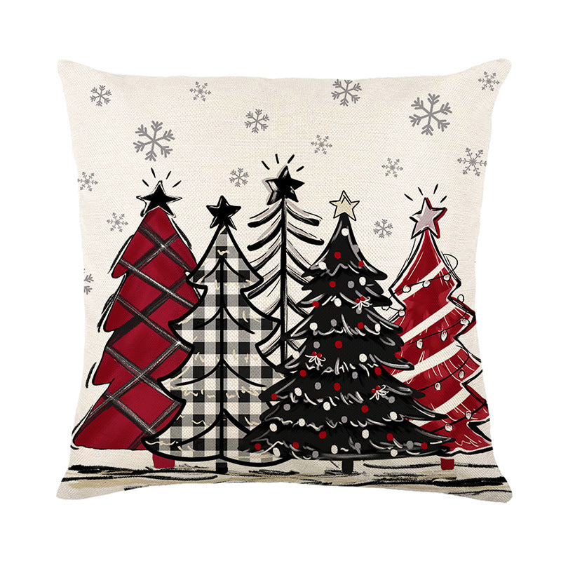Housse de Coussin de Noël Décorative - Cadeau Joyeux Noël 2024