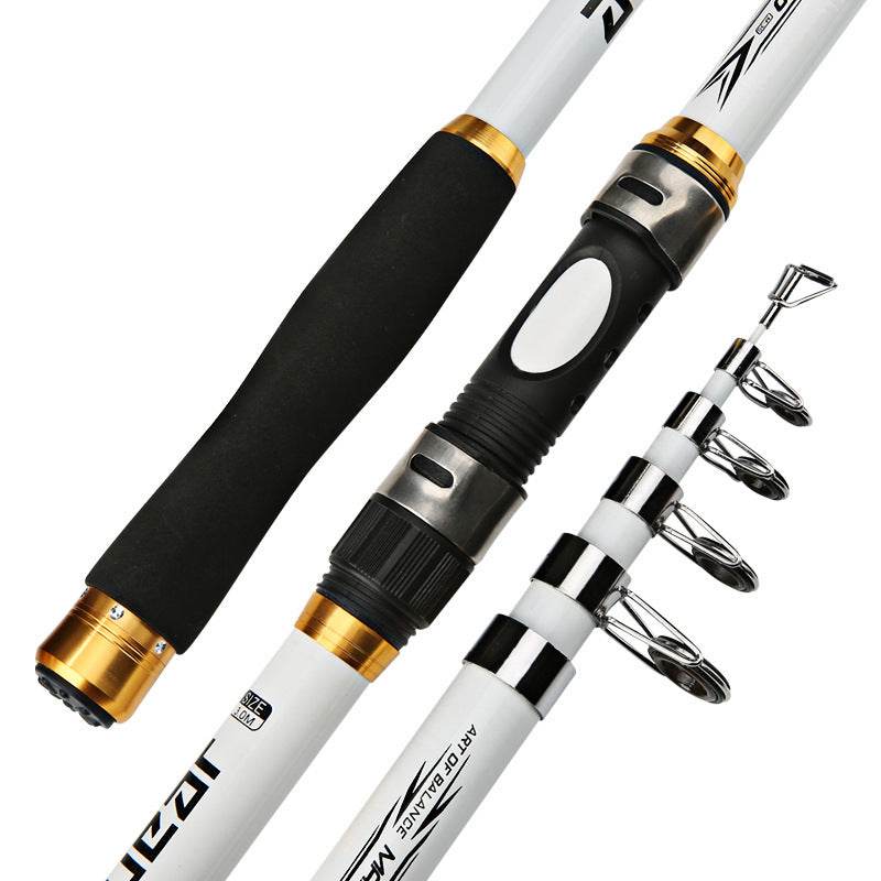 Canne à Pêche Télescopique en Fibre de Carbone 2.1M - 3.6M - Allomarc.com