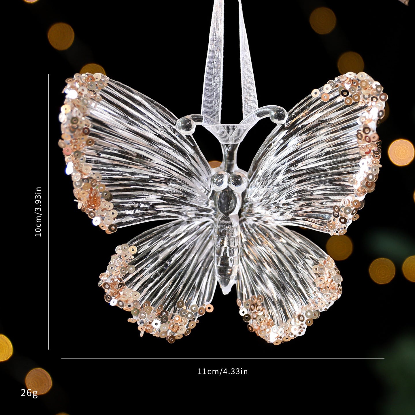 Pendentif Acrylique Séquins pour Décorations de Noël