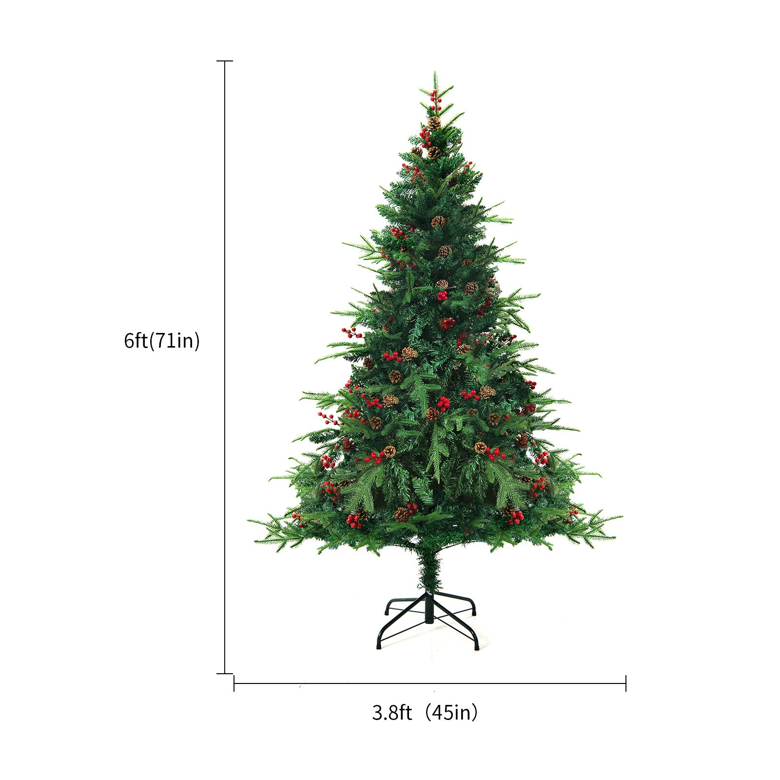 Sapin de Noël Artificiel en PVC avec Neige