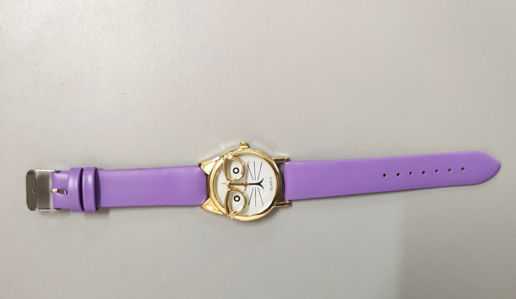 Montre Enfant Cartoon Mignonne avec Visage de Chat
