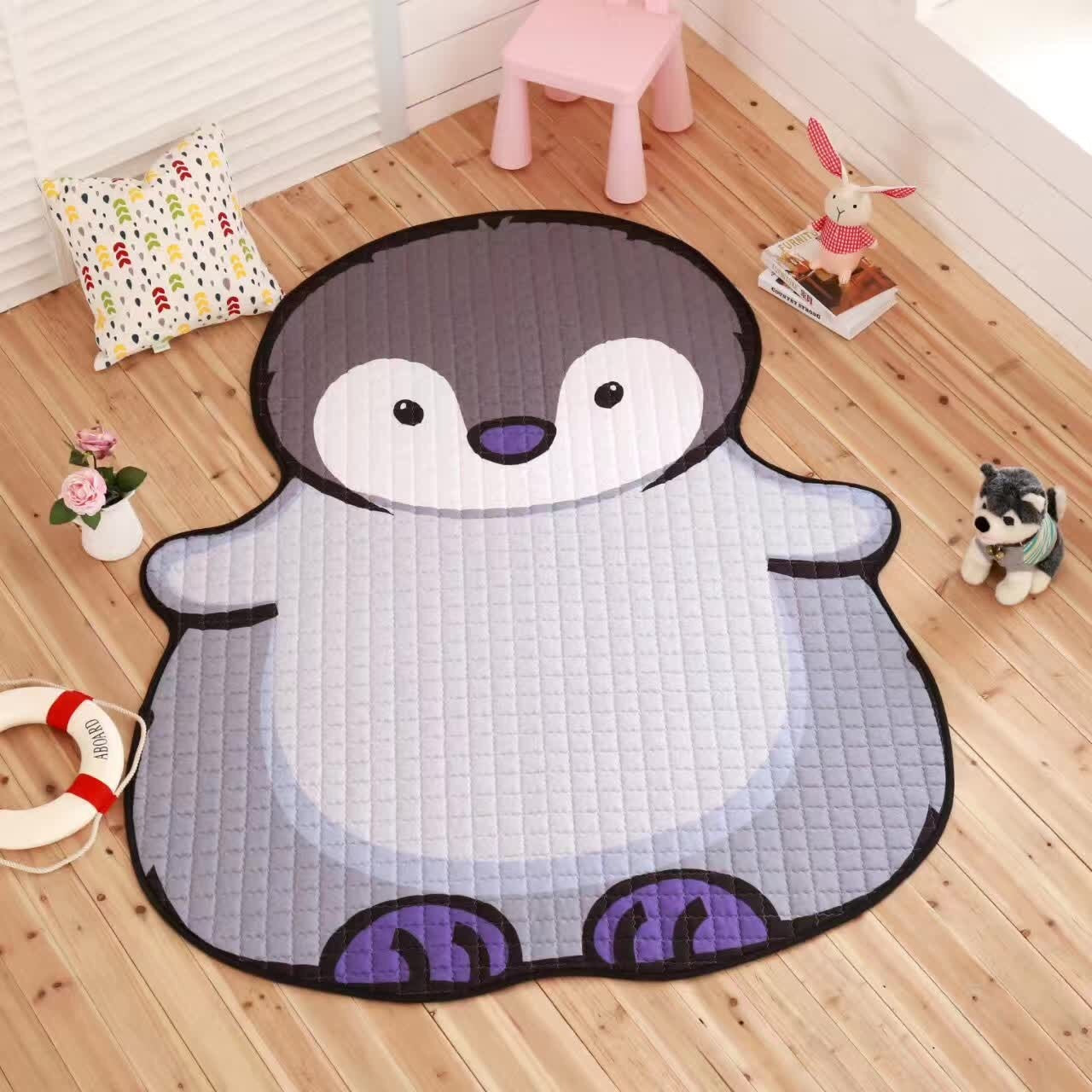 Tapis de Jeu pour Bébé Tigre Blanc - Tapis Doux pour Enfants