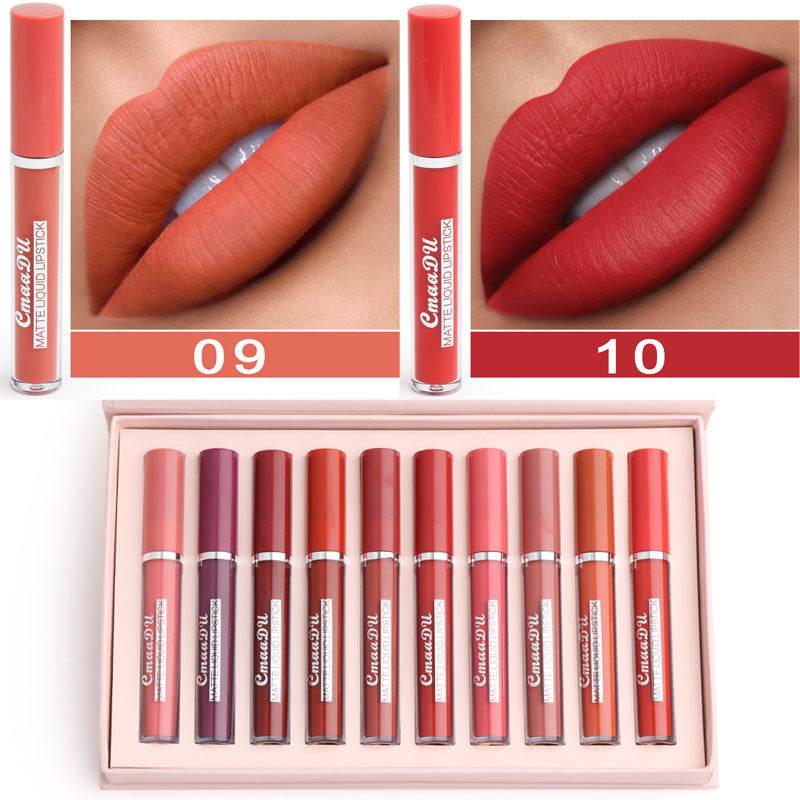Rouge à Lèvres Mat Waterproof Non-adhésif pour Femmes - Allomarc.com