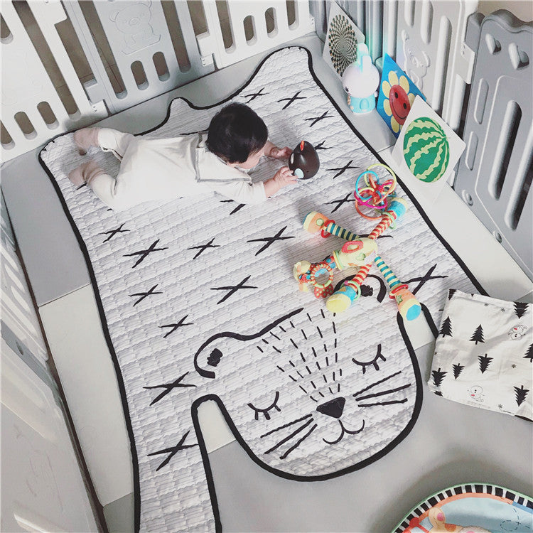 Tapis de Jeu pour Bébé Tigre Blanc - Tapis Doux pour Enfants