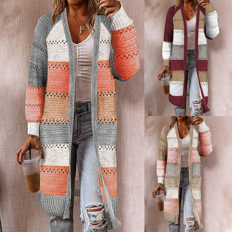 Cardigan Tricot à Manches Longues de Longueur Moyenne