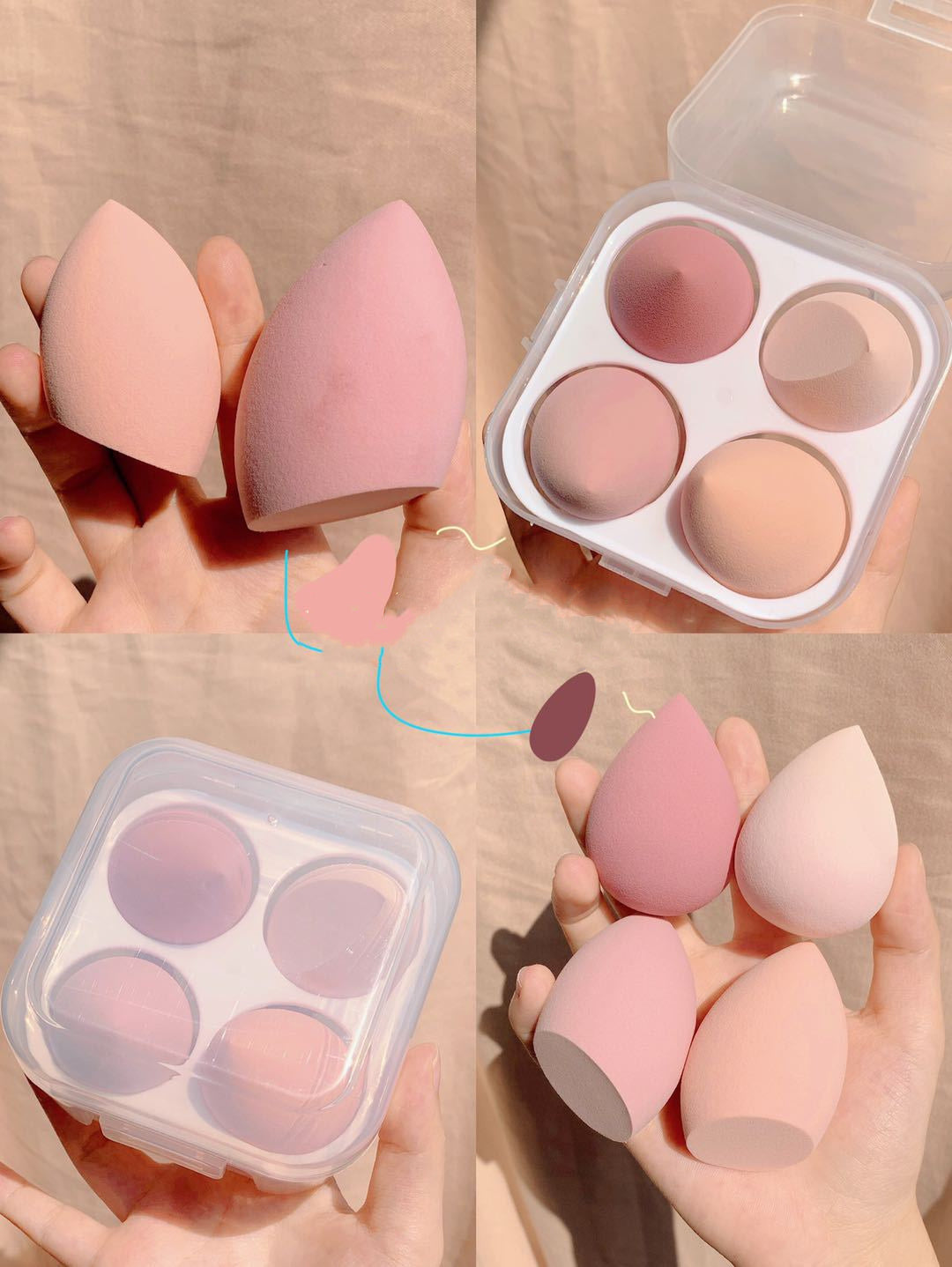 Boîte de Poudres à Maquillage