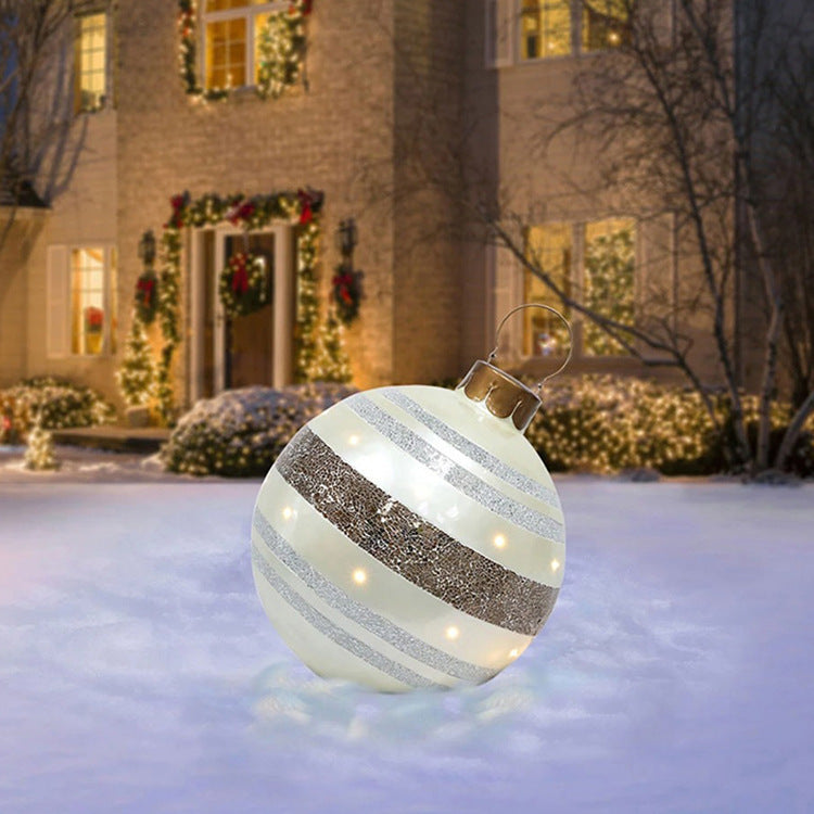 Boule de Noël Gonflable 60CM pour Décoration Extérieure
