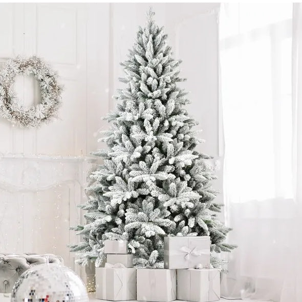 Arbre de Noël artificiel de 5 pieds en PVC PE avec flocage - Environnemental et ignifuge par Limei Tree
