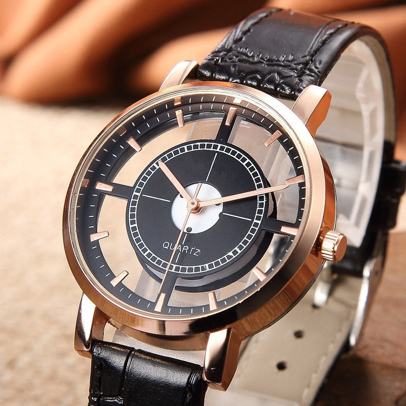 Montre Femme en Cuir Creux au Style Harajuku