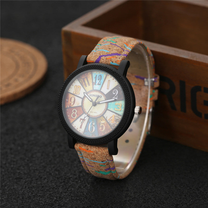 Montre Bracelet Femme en Cuir Vintage Quartz - Idéal Cadeau