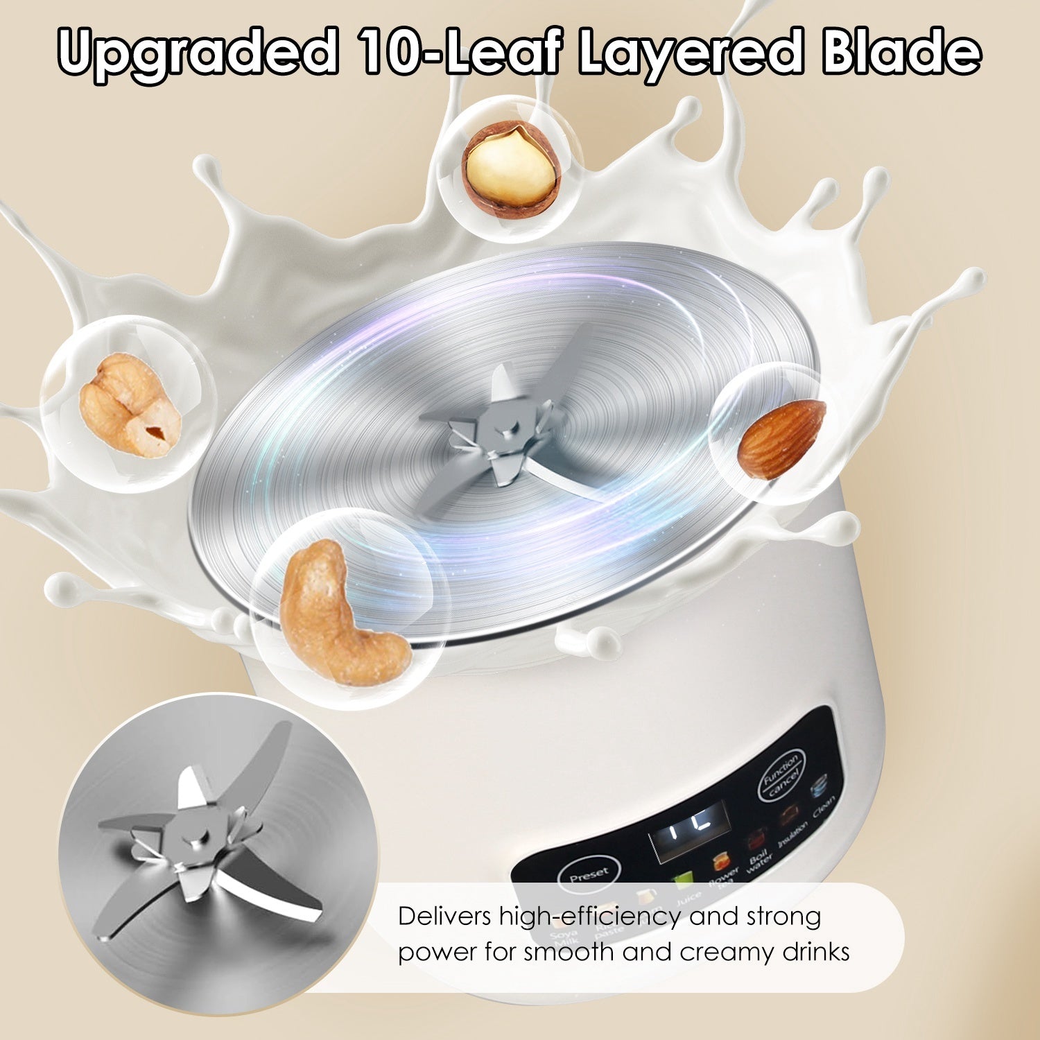 Machine à Lait Végétal 27Oz avec Fonction de Nettoyage Automatique
