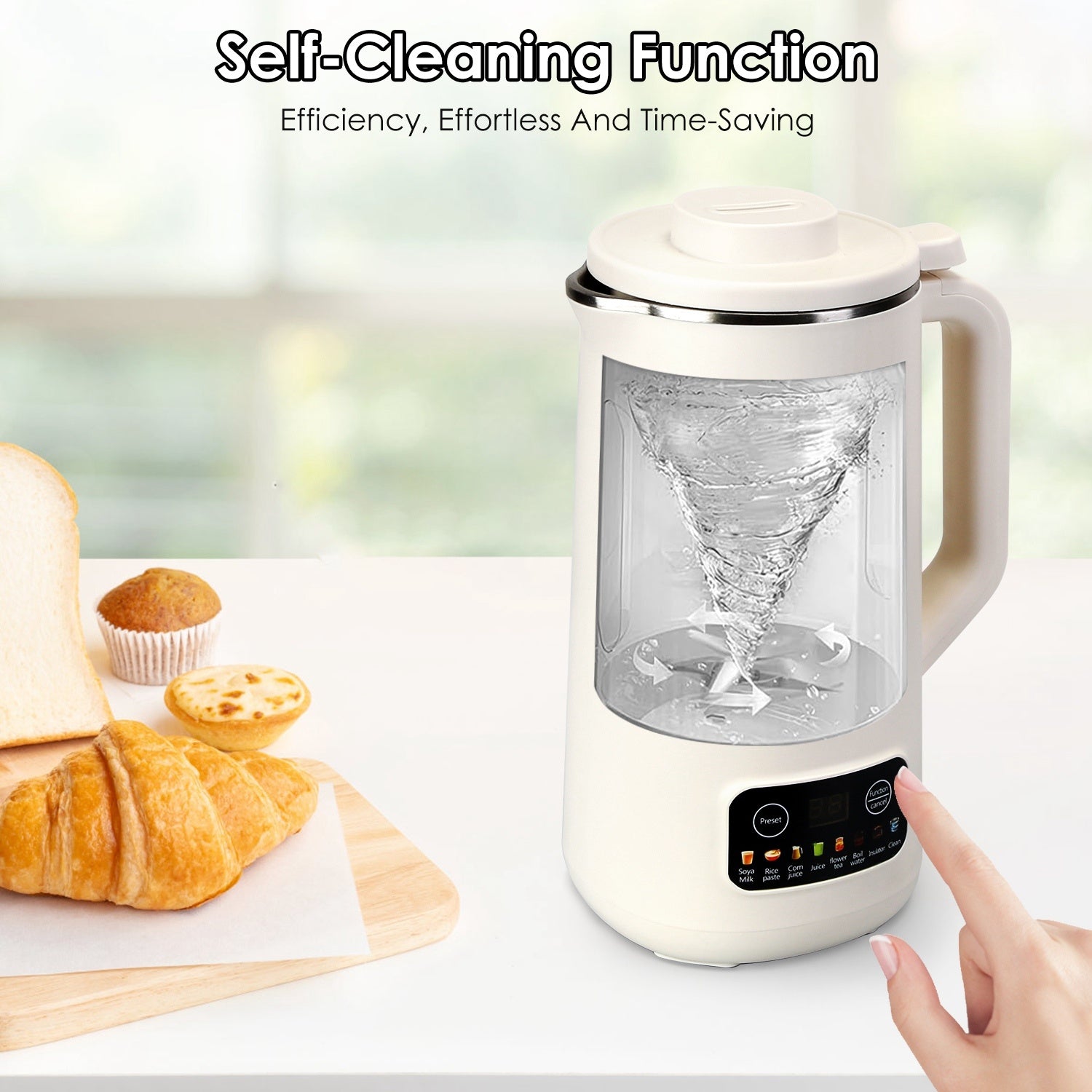 Machine à Lait Végétal 27Oz avec Fonction de Nettoyage Automatique