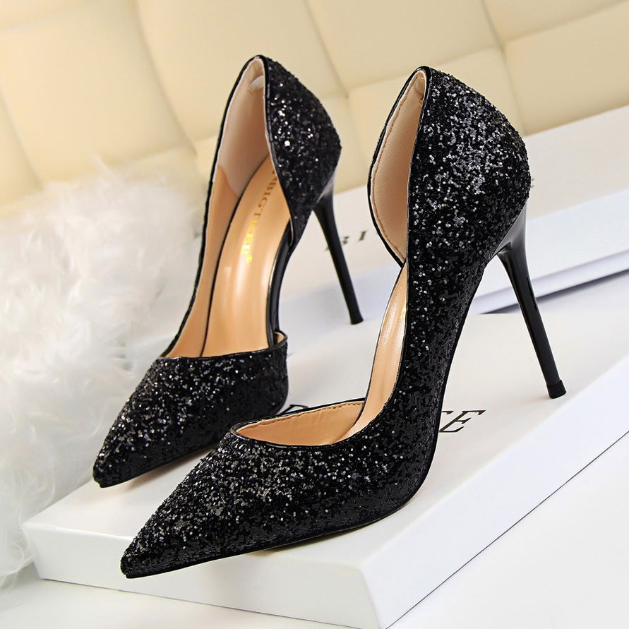 Chaussures à Talons Aiguilles pour Femmes - Escarpins à Sequins