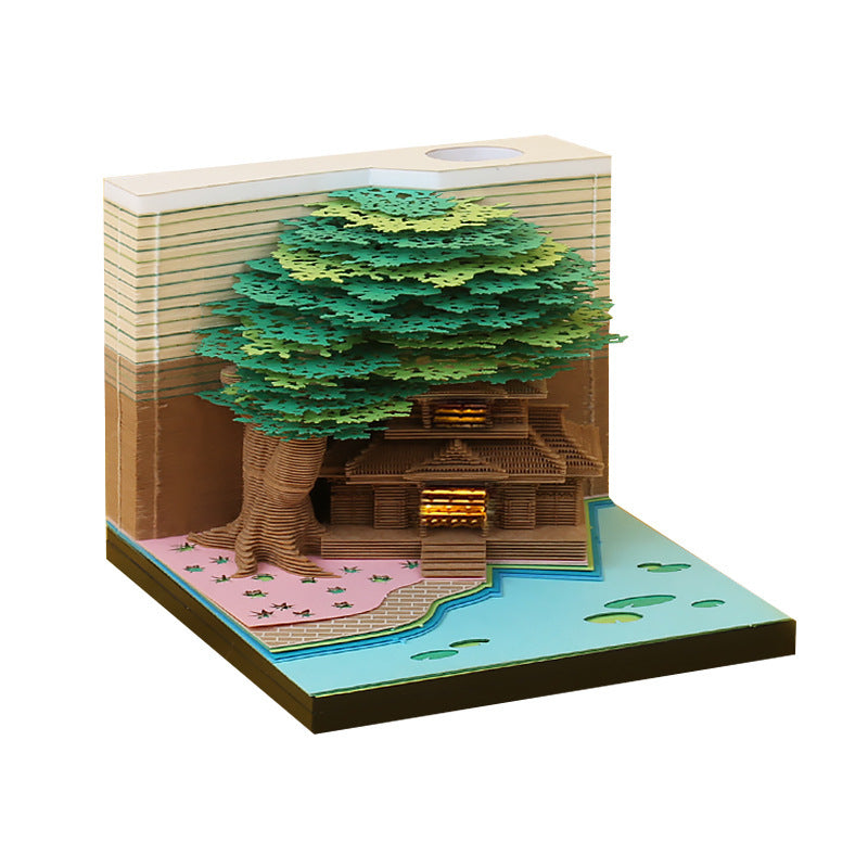 Carnet Mémo 3D Fleurs En Papier Sculpté