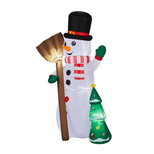 Décoration Gonflable de Noël 6,2FT - Bonhomme de Neige avec Marié