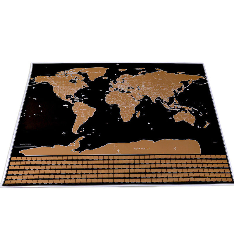 Affiche du Monde à Gratter Personnalisée en Noir - Édition Deluxe