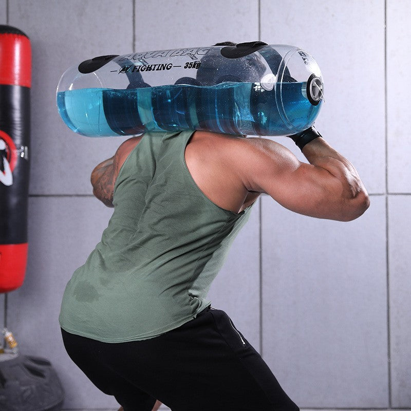 Haltère Transparent Cylindrique en Eau pour Fitness