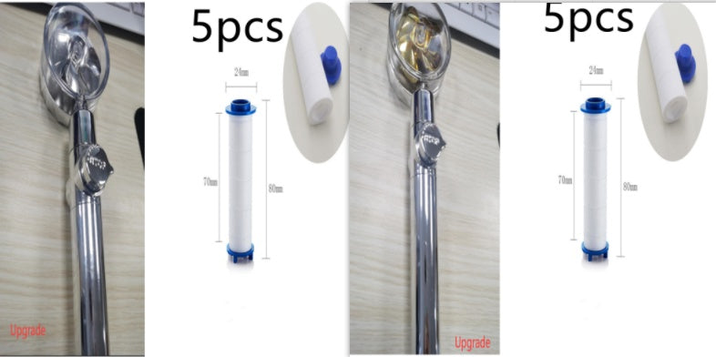 Douchette Turbo Propeller Économiseur d'Eau Haute Pression 360 Degrés avec Extension de Ventilateur
