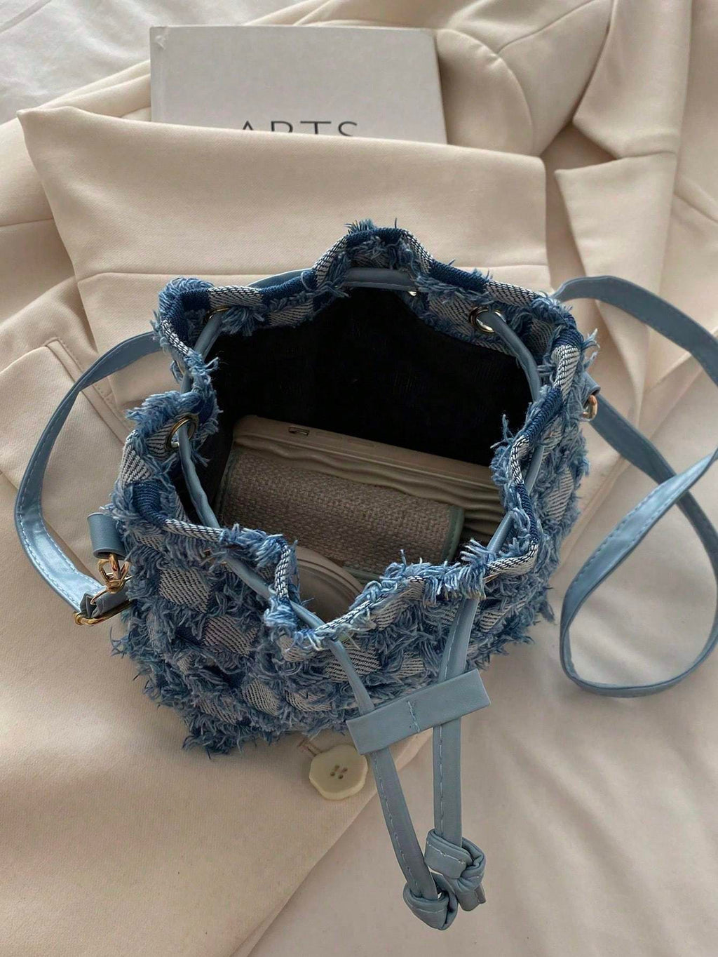 Sac à bandoulière mode grande capacité pour femme - Sac seau décontracté portable