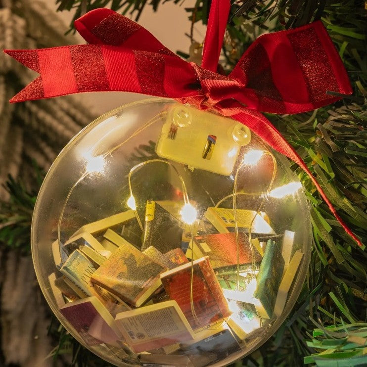 Décorations de Noël en Boules - Pendentifs Pleins de Livres