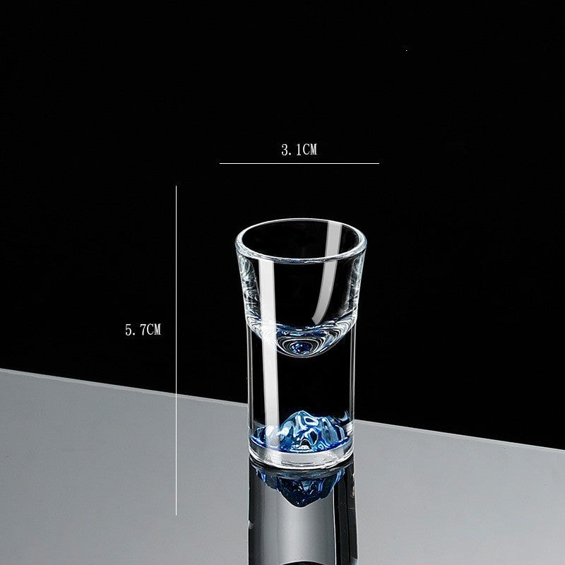 Gobelet à Shot en Verre Cristal avec Diviseur en Feuille d'Or