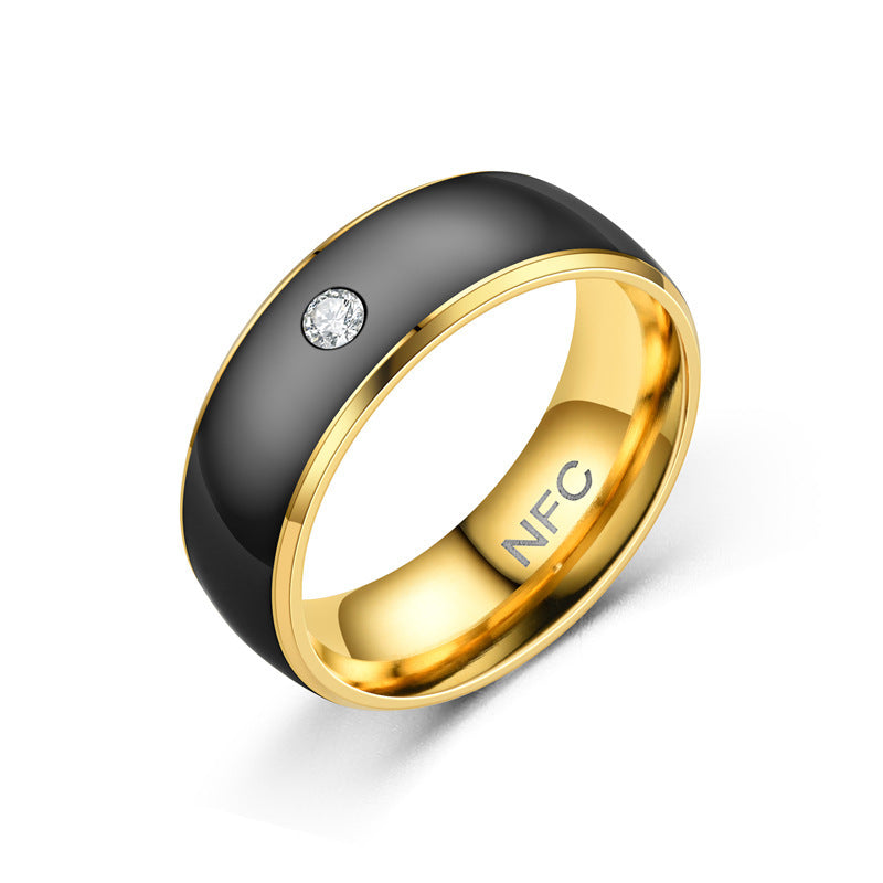 Bague en Acier Inoxydable Multifonctionnelle avec Accès Intelligent