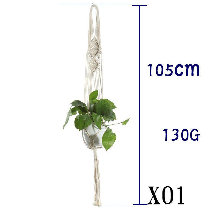 Suspension de Plantes en Coton Beige