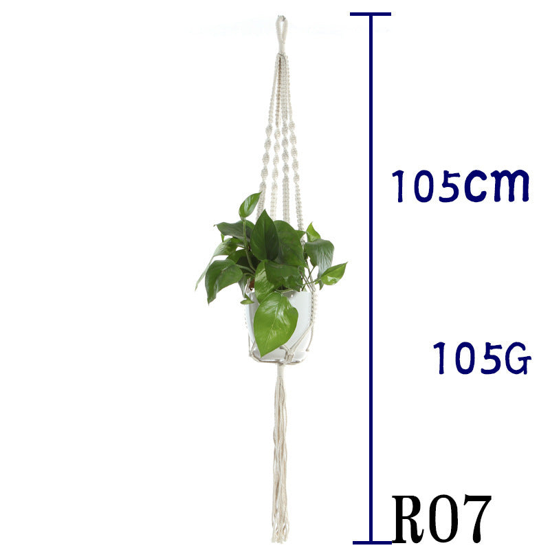 Suspension de Plantes en Coton Beige