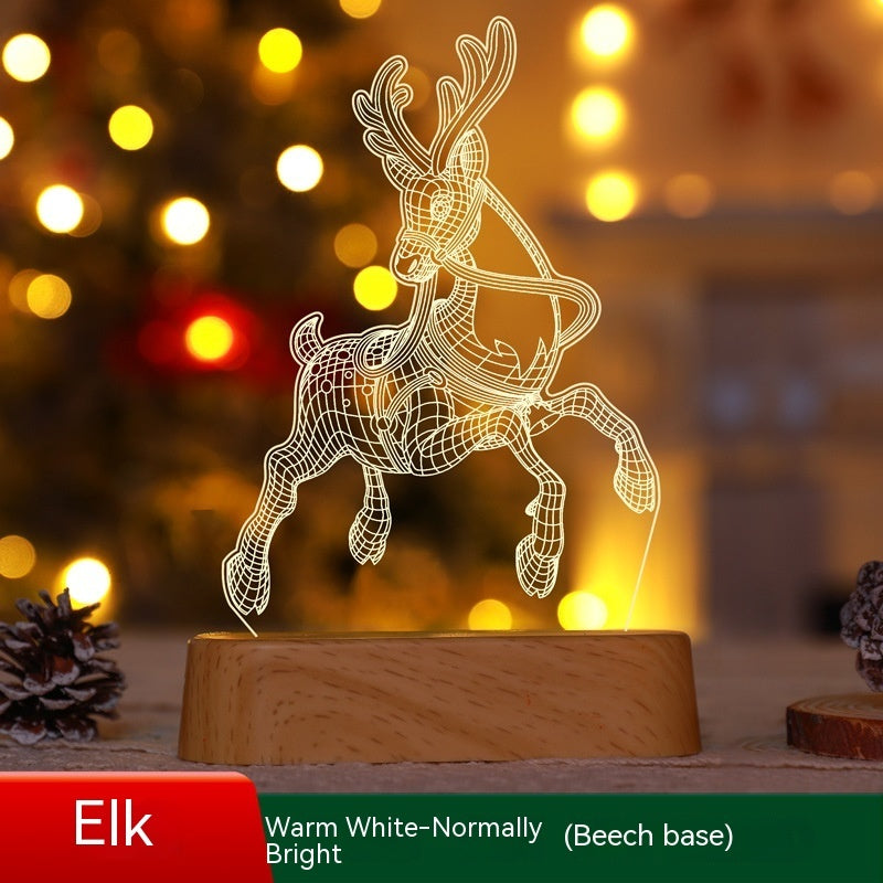 Lampe de Noël 3D en Acrylique LED - Lumières de Nuit pour Enfants