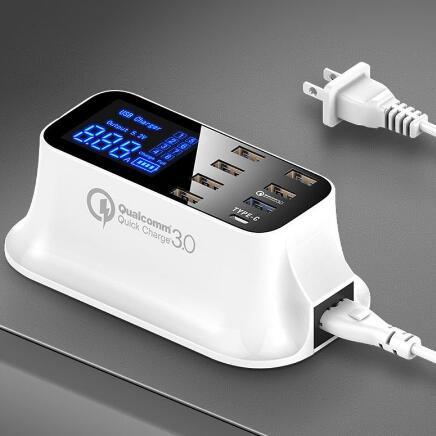 Station de Chargement USB Intelligent Quick Charge 3.0 à 8 Ports
