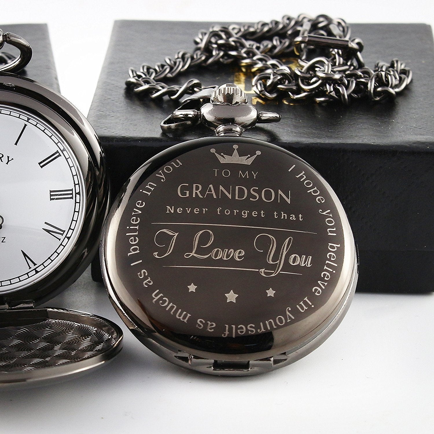 Montre de Poche Quartz "À Mon Fils, Amour Éternel"