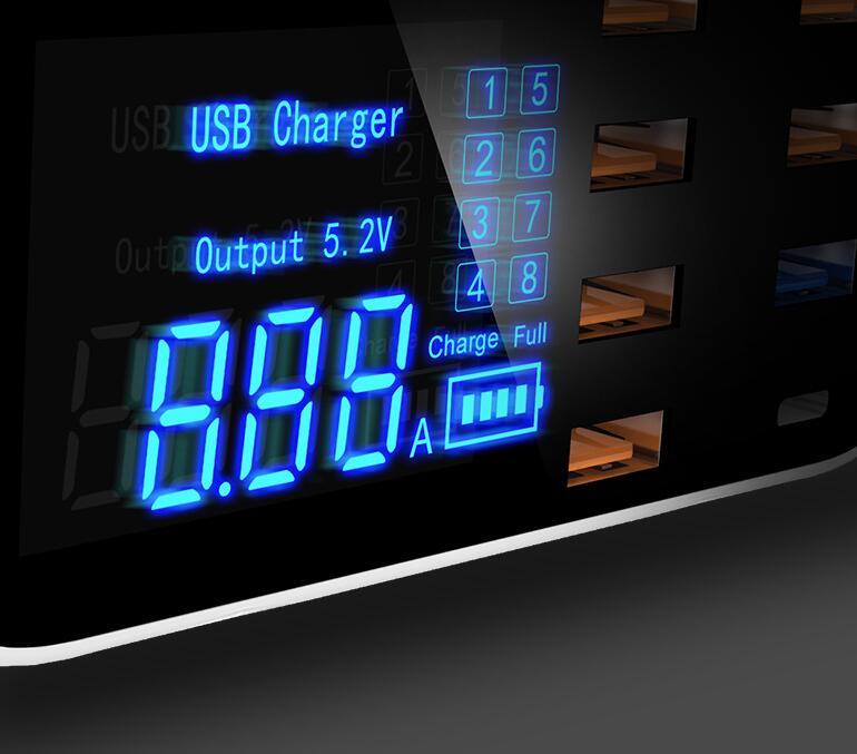 Station de Chargement USB Intelligent Quick Charge 3.0 à 8 Ports