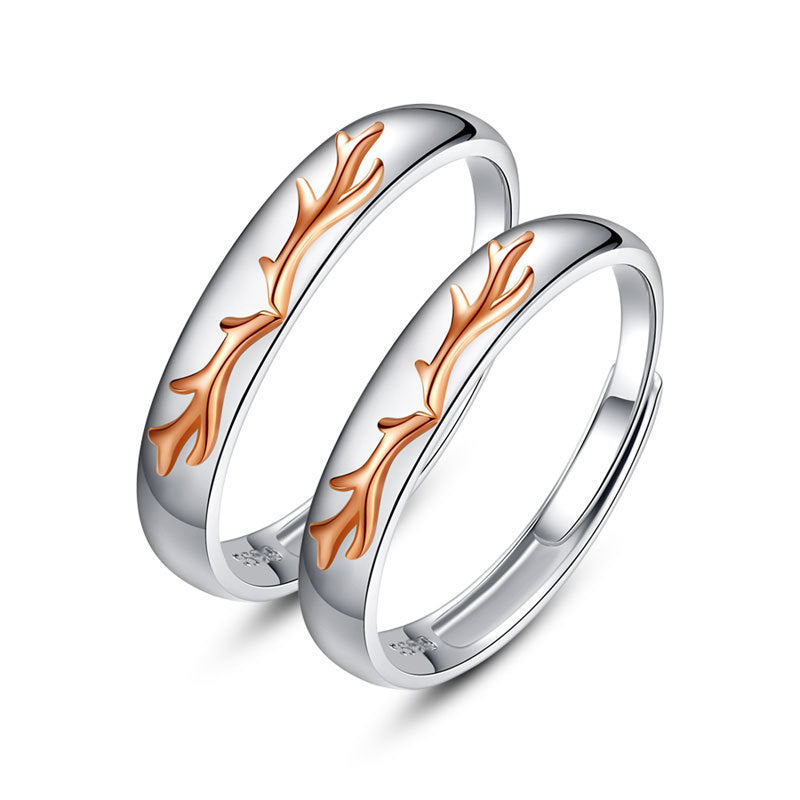 Bague en Argent Sterling pour Couples - Ensemble Masculin et Féminin