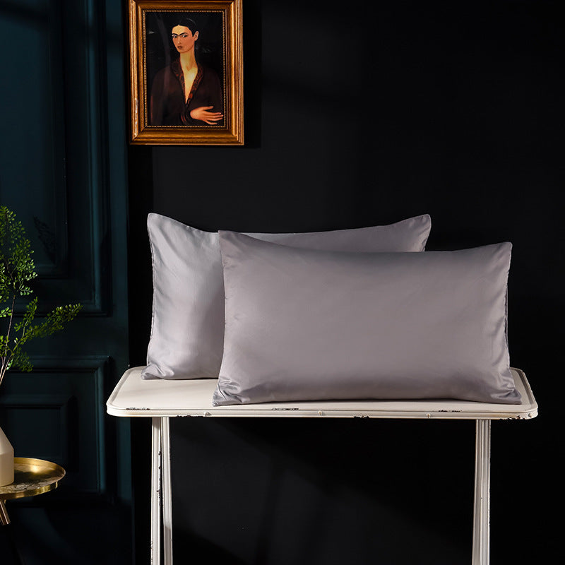 Housse de Coussin en Satin de Soie Polychrome avec Fermeture Éclair