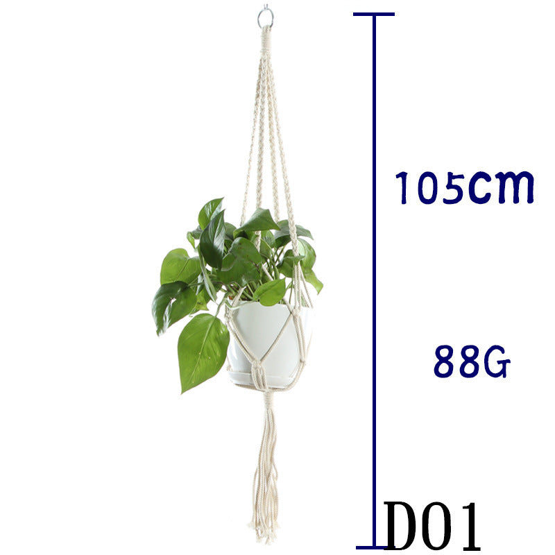 Suspension de Plantes en Coton Beige