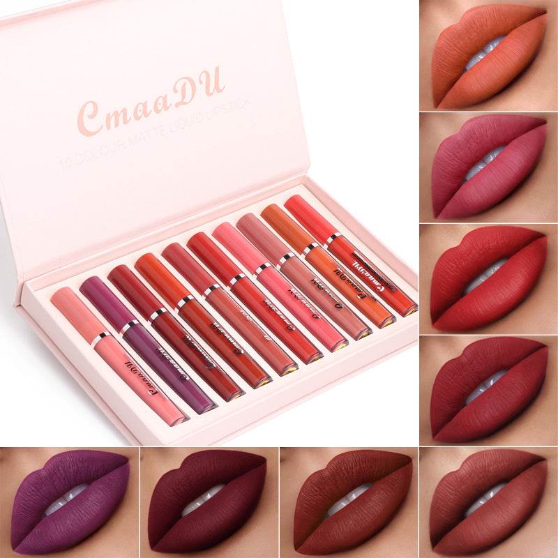 Rouge à Lèvres Mat Waterproof Non-adhésif pour Femmes - Allomarc.com
