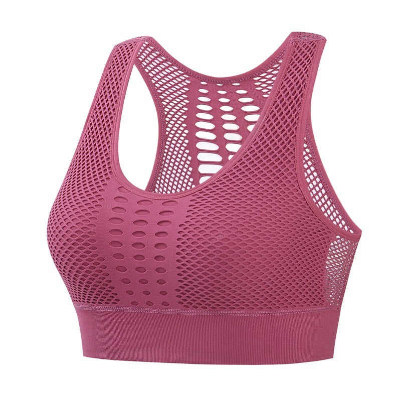 Brassière de Sport Sexy en Maille Respirante pour Femme