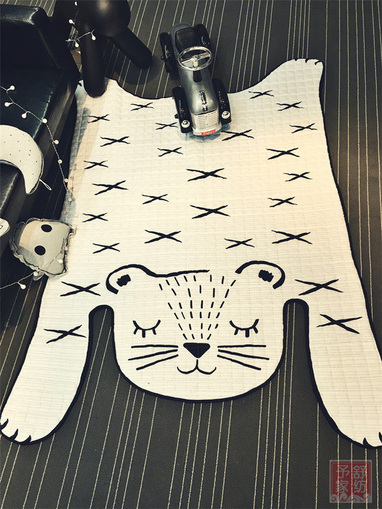 Tapis de Jeu pour Bébé Tigre Blanc - Tapis Doux pour Enfants