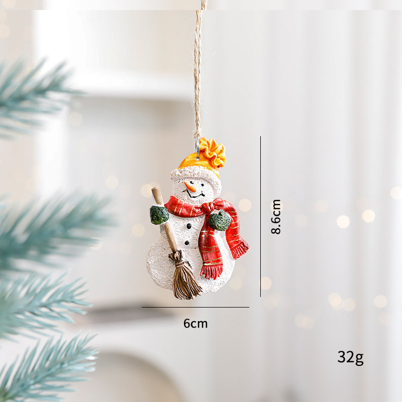 Décorations de Noël Pendant Petit Bonhomme de Pain d'Épice et Bonhomme de Neige pour Seniors