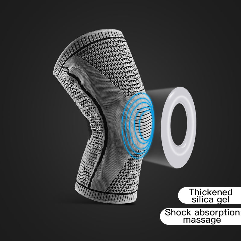 Genouillères en silicone respirantes avec compression pour le sport