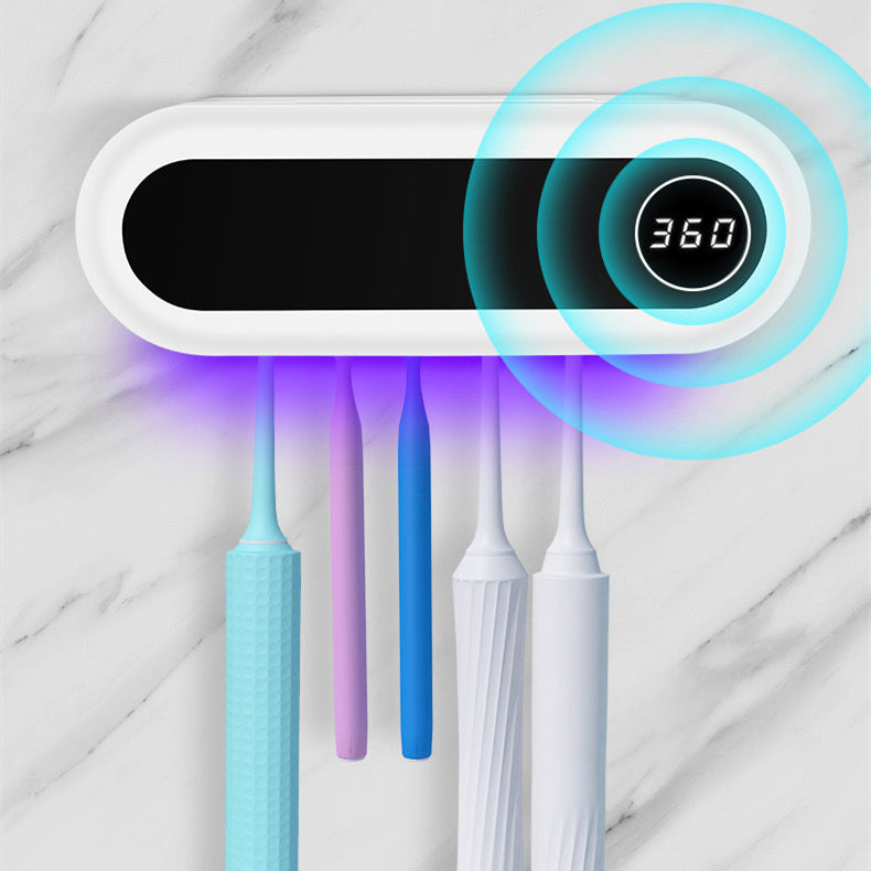 Support de brosse à dents mural avec stérilisateur UV