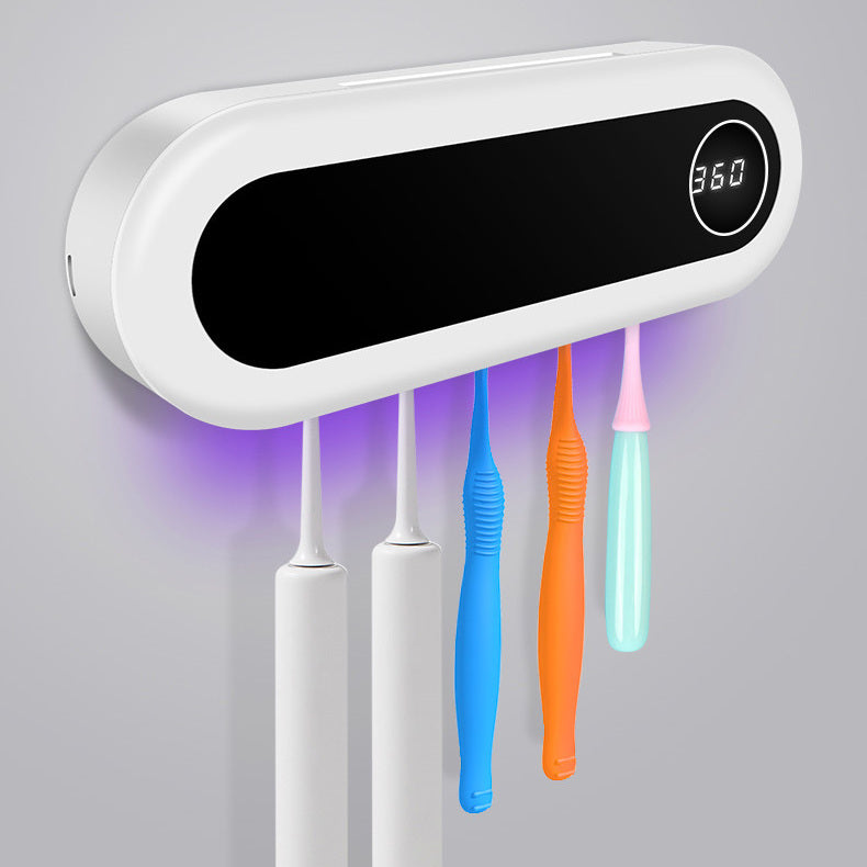 Support de brosse à dents mural avec stérilisateur UV