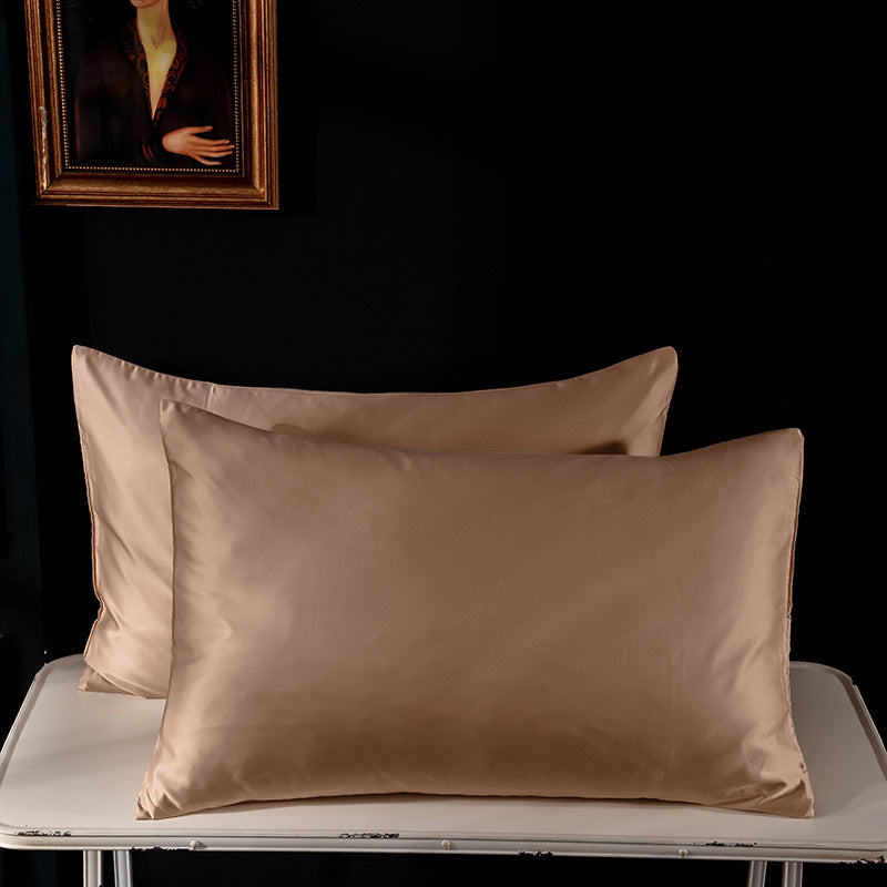 Housse de Coussin en Satin de Soie Polychrome avec Fermeture Éclair