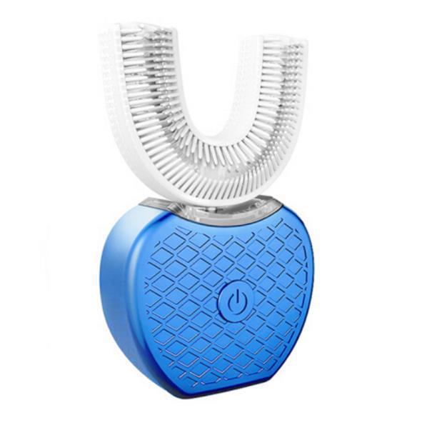 Brosse à dents électrique automatique 360° étanche avec lumière bleue et charge USB
